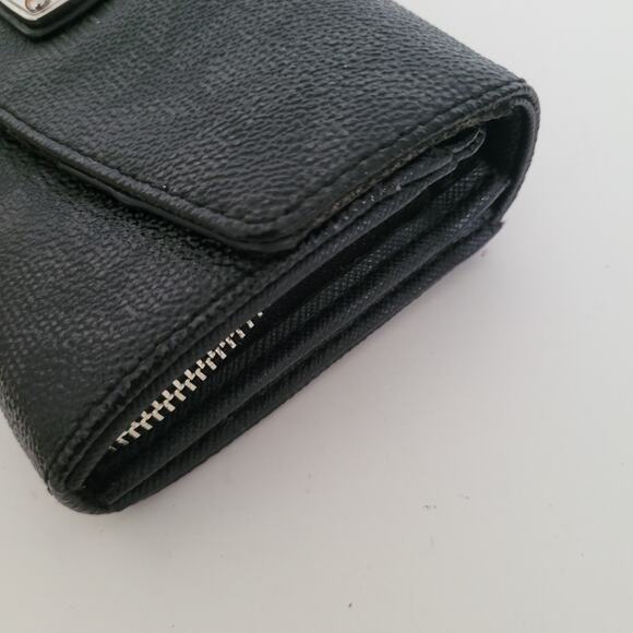 MICHAEL KORS MK Carryall Black Saffiano Leather Envelope Wallet Signature - Picture 10 of 11